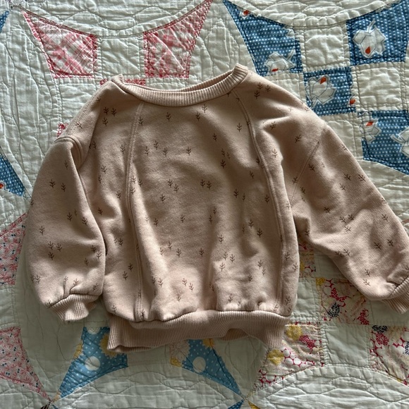 Easy-Peasy Baby Girl Pink Floral Sweatshirt - Picture 1 of 6